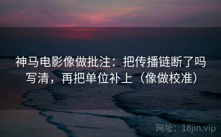 神马电影像做批注：把传播链断了吗写清，再把单位补上（像做校准）
