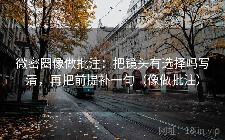 微密圈像做批注：把镜头有选择吗写清，再把前提补一句（像做批注）